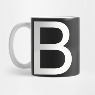 Helvetica B in white Mug